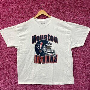 Junk Food NFL Houston Texas Throwback Helmet Logo T- Shirt XL